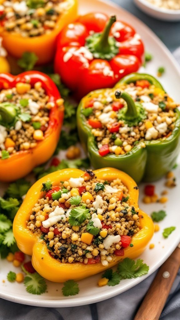 Stuffed bell peppers filled with quinoa and vegetables

11 Affordable Gluten-Free Meal Ideas